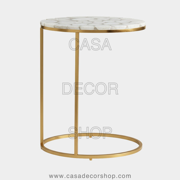 White Agate C Table