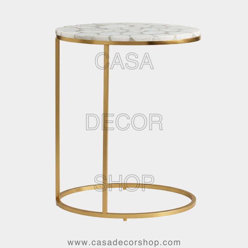 White Agate C Table