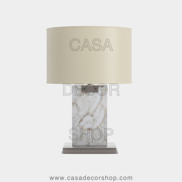 White Agate Table Lamp