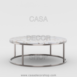 White Agate Coffee Table