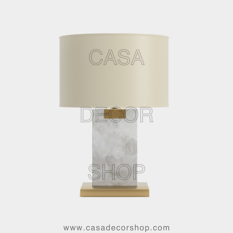 White Quartz Table Lamp