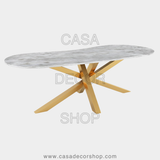 White Quartz Dining Table