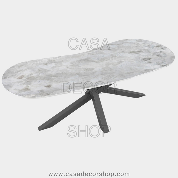White Quartz Dining Table