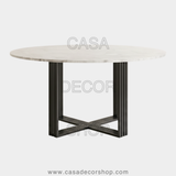 White Quartz Round Dining Table
