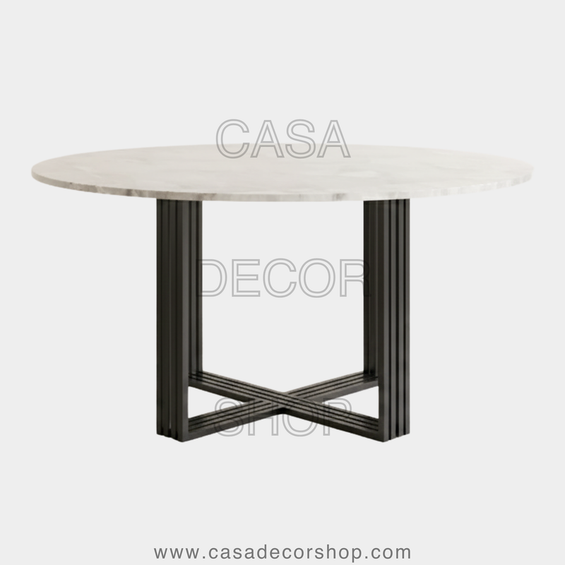 White Quartz Round Dining Table