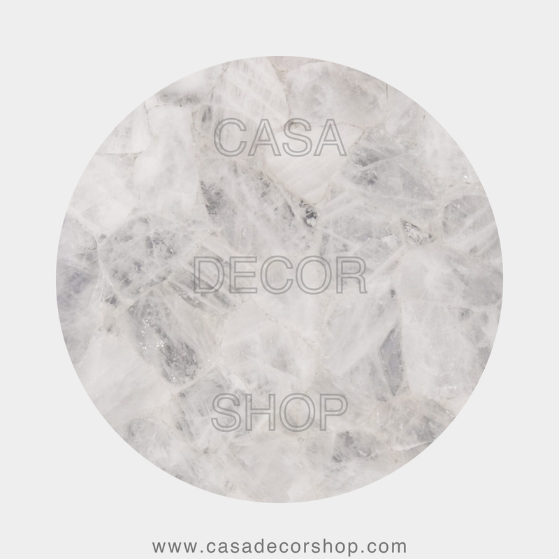 White Quartz Round Dining Table