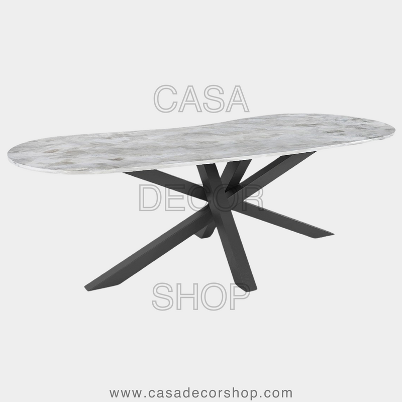 White Quartz Dining Table