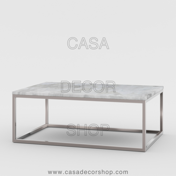 White Quartz Coffee Table Rectangular