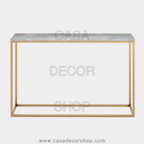 White Quartz Console Table