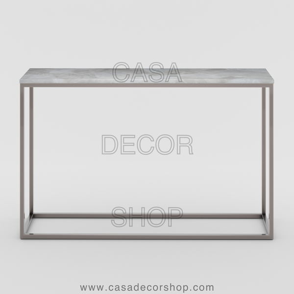 White Quartz Console Table