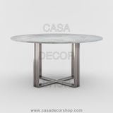 White Quartz Round Dining Table