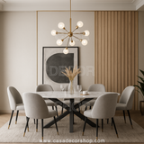 White Quartz Dining Table