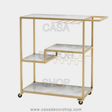 White Quartz Bar Cart