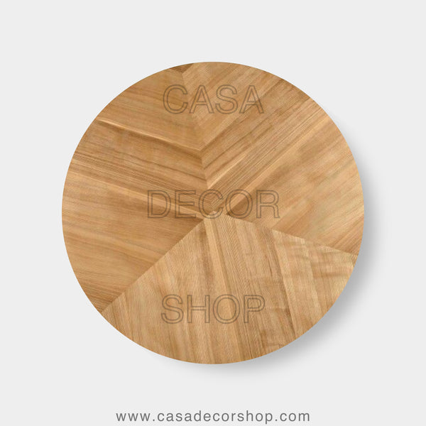 Golden Oak Parquet – Round Table Top