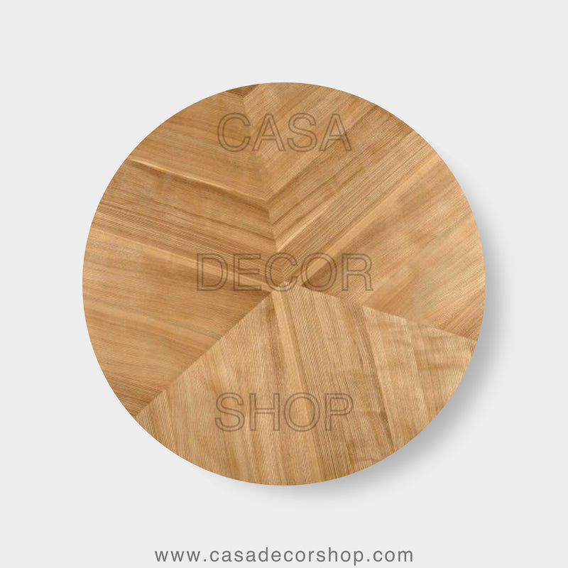 Golden Oak Parquet – Round Table Top