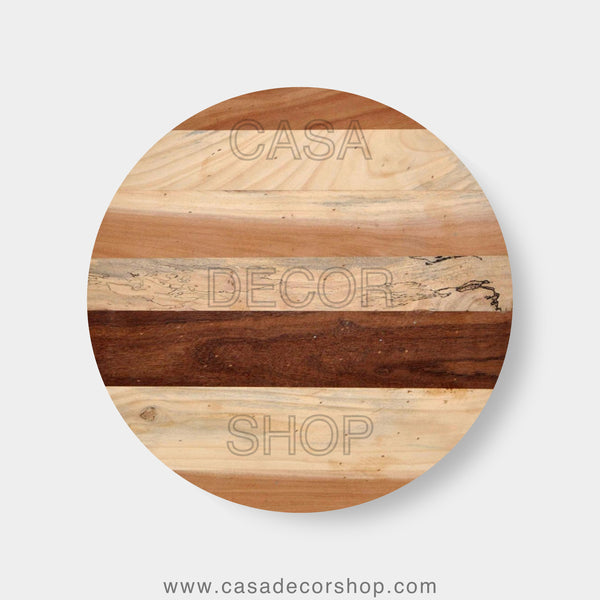 Striped Timber Fusion – Round Table Top