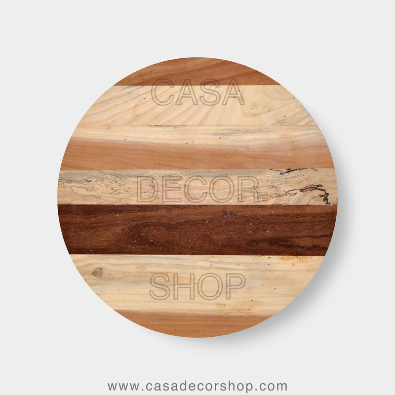 Striped Timber Fusion – Round Table Top