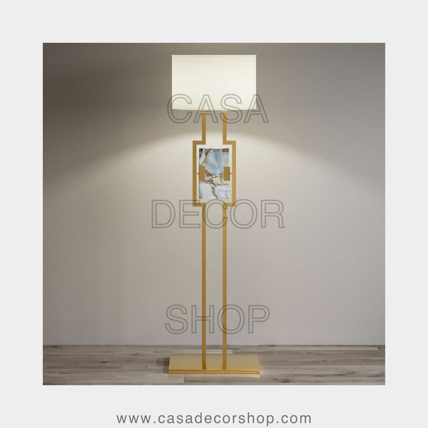Grey Agate Floor Lamp