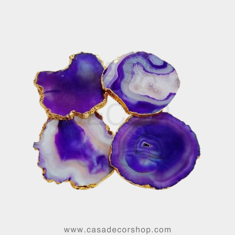 Set Of 4 Agate Coasters