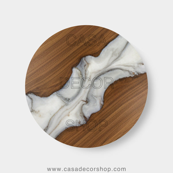 White Glacier Epoxy River Tabletop