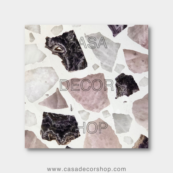Mix Quartz Gemstone Terrazzo Table Top