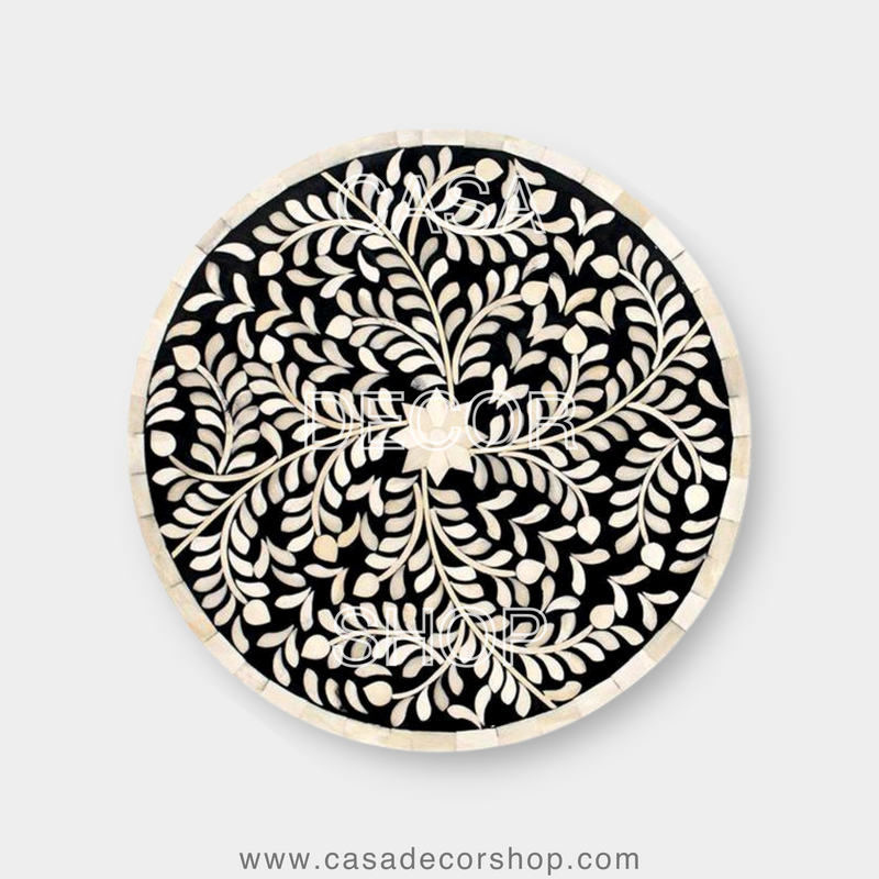 Classic Flower Bone Inlay Table Top