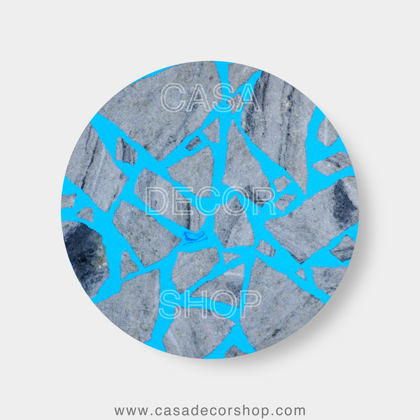 Indian Grey Marble Terrazzo Table Top