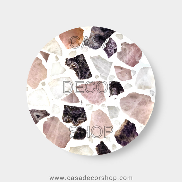 Mix Quartz Gemstone Terrazzo Table Top