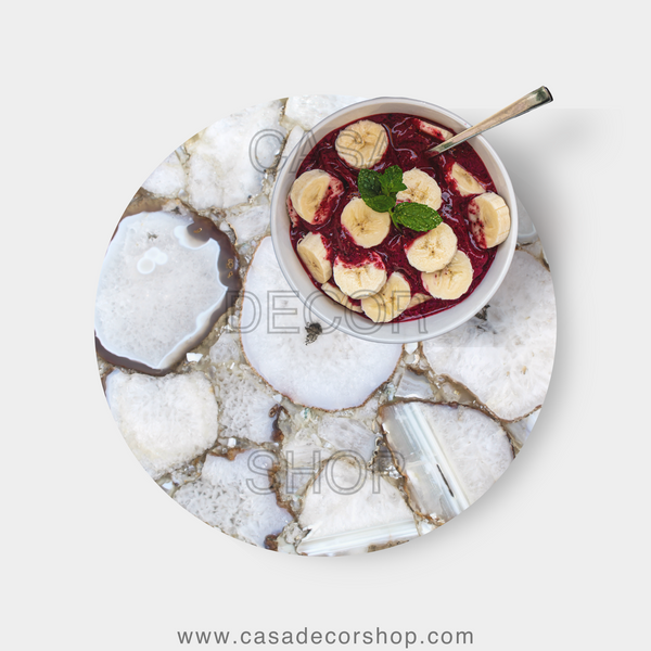 White Agate Table Top