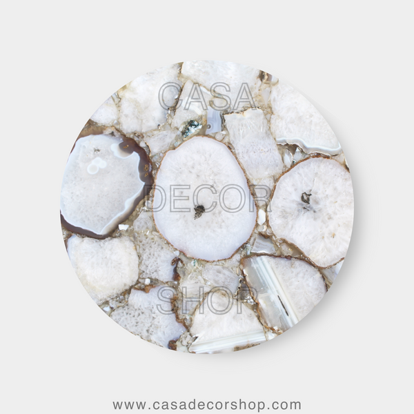 White Agate Table Top